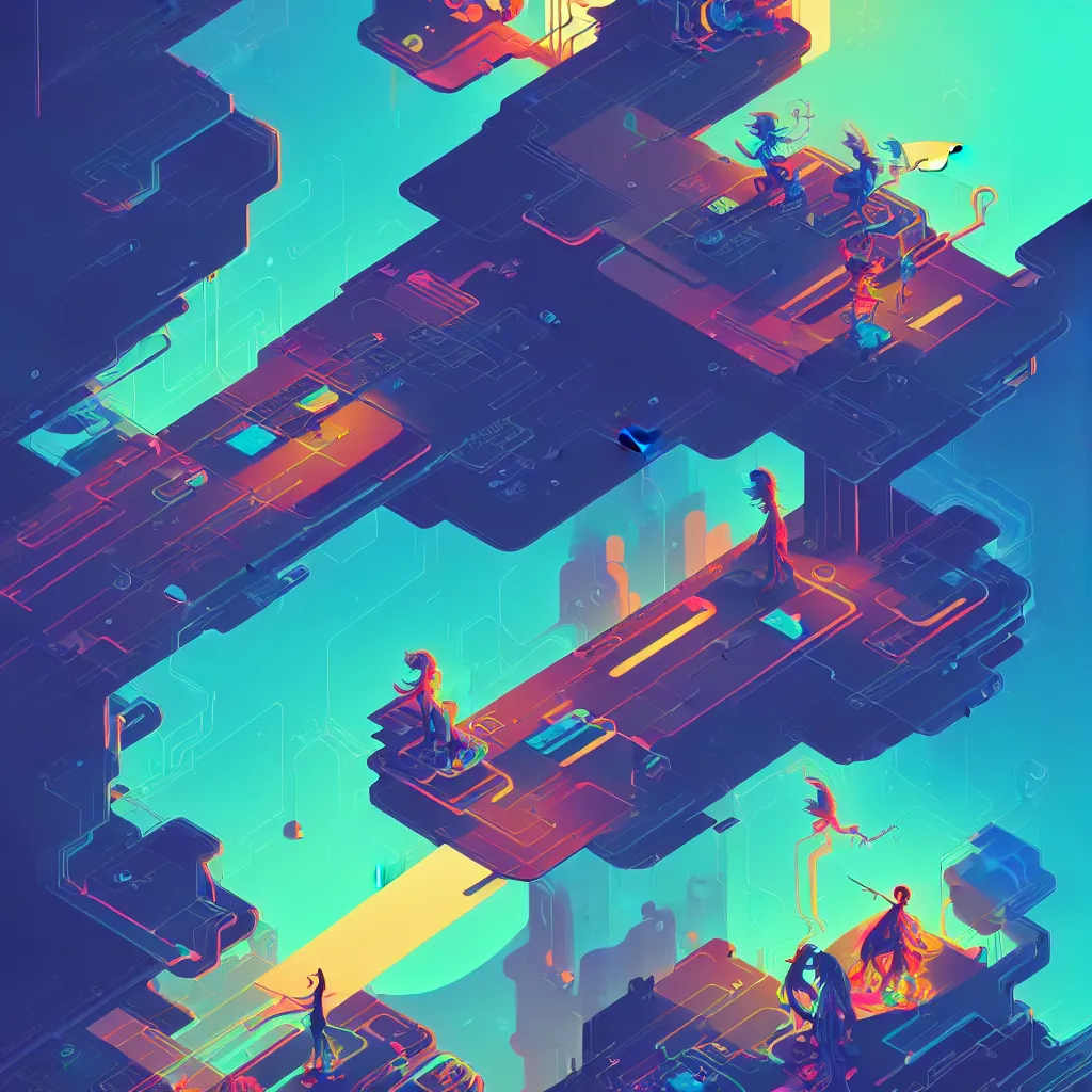 Image similar to a micro-service deployed to a datacenter, road, connector, defence, wall, cloud, security, cyber, attack vector, trending on Artstation, illustration by Jules Julien, Leslie David and Lisa Frank and Peter Mohrbacher and Alena Aenami and Dave LaChapelle muted colors with minimalism