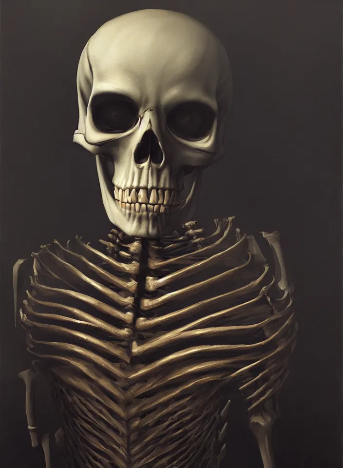 Image similar to a portrait of an undead skeleton mage from skyrim, fantasy setting, dark environment, serene colors, soft lighting, atmospheric, cinematic, moody, in the style of diego koi, gina heyer, luiz escanuela, art by alyssa monk, hyperrealism, rule of thirds, golden ratio, oil on canvas, 8 k