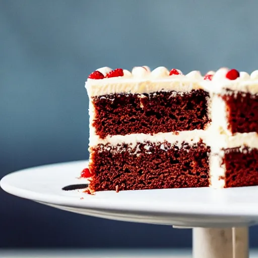 Prompt: photo of a delicious cake slice