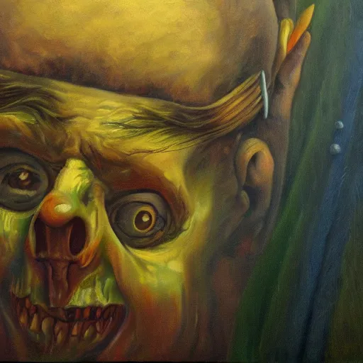 Image similar to madness, oil painting, detailed, surreal