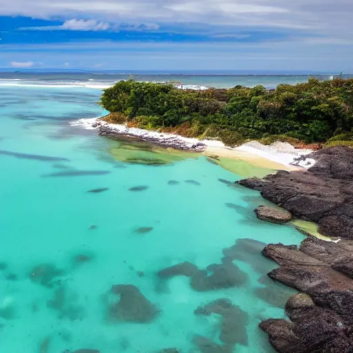 Image similar to a sea with shark fins above water