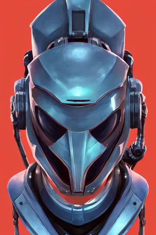 Image similar to epic mask helmet robot ninja portrait stylized as fornite style game design fanart by concept artist gervasio canda, behance hd by jesper ejsing, by rhads, makoto shinkai and lois van baarle, ilya kuvshinov, rossdraws global illumination radiating a glowing aura global illumination ray tracing hdr render in unreal engine 5