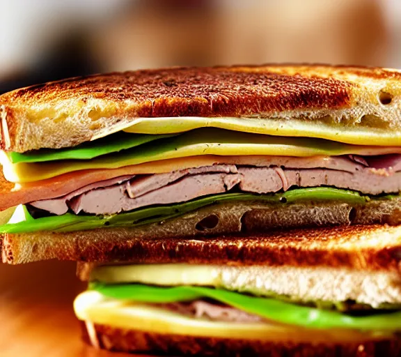 Prompt: a 4 k photorealistic photo of a panini sandwich