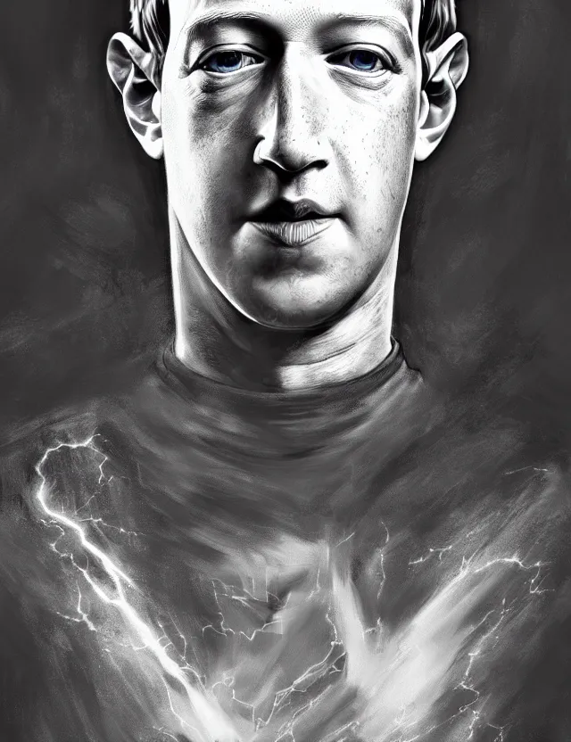 Prompt: a detailed fantasy artwork of mark zuckerberg the dark lord, trending on artstation, digital art, 4 k resolution, detailed, high quality, sharp focus, hq artwork, coherent, insane detail, character portrait