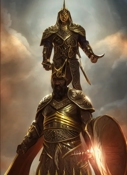 Prompt: heimdall ultra detailed fantasy, elden ring, realistic, dnd character portrait, full body, dnd, rpg, lotr game design fanart by concept art, behance hd, artstation, deviantart, global illumination radiating a glowing aura global illumination ray tracing hdr render in unreal engine 5