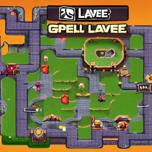 Image similar to game level by style of supercell games