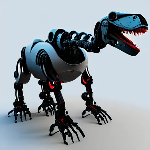 Image similar to a robotic t - rex, 3 d, 4 k