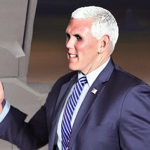 Prompt: super saiyan mike pence,