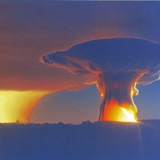 Image similar to first nanosecond of a nuclear explosion