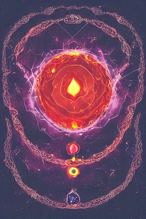 Prompt: A single elemental Gemstone of fire, covered in organic shapes and glowing with power, Magic Jewel, Sitting alone, Surrounded by darkness, Empty Background. Black Background. No Background. Seriously no background. concept art, illustration, burning hot. Magic Stone. Ruby Stone. Gold. Red Amythist. Symmetrical. Spirals. Melting. Honey. Intricate. Hyper Real. 4K. Octane Render. Refraction. Caustics. Raytracing.