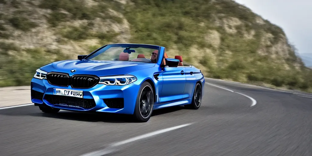 Image similar to “2019 BMW M5 Convertible, ultra realistic, 4K”