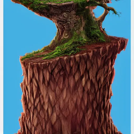 Image similar to donald trump is fused into a tree stump, hyperdetailed, artstation, cgsociety, 8 k