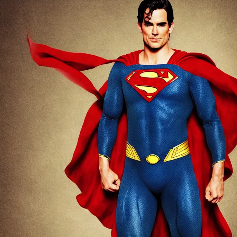 Image similar to highly detailed portrait of Matt Bomer as Superman, intricate, masterpiece