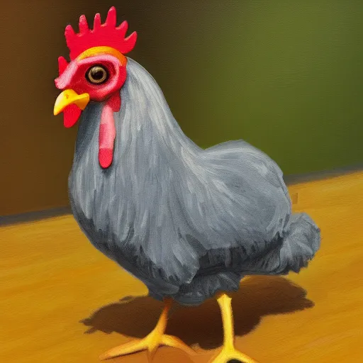 Image similar to a high quality photo of a chicken wearing a suit impressionism, 8 k
