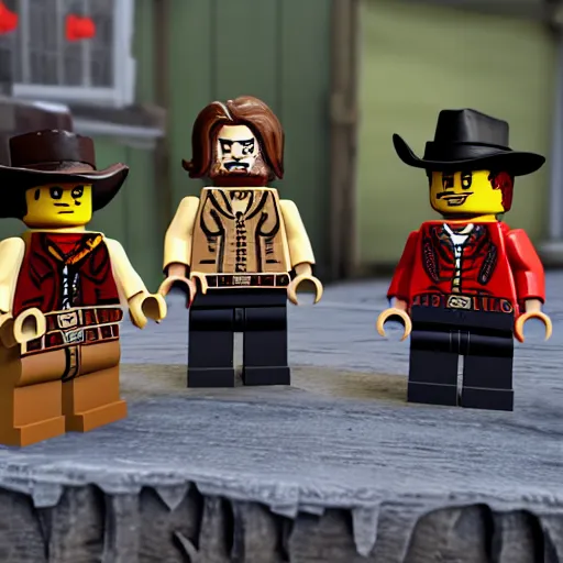 Image similar to Red Dead Redemption 2 in Lego