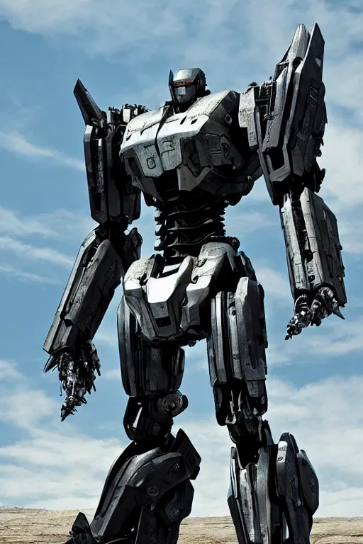 Image similar to cinematic still in westworld and pacific rim movie and real steel movie, full body mega mech by mamoru nagano