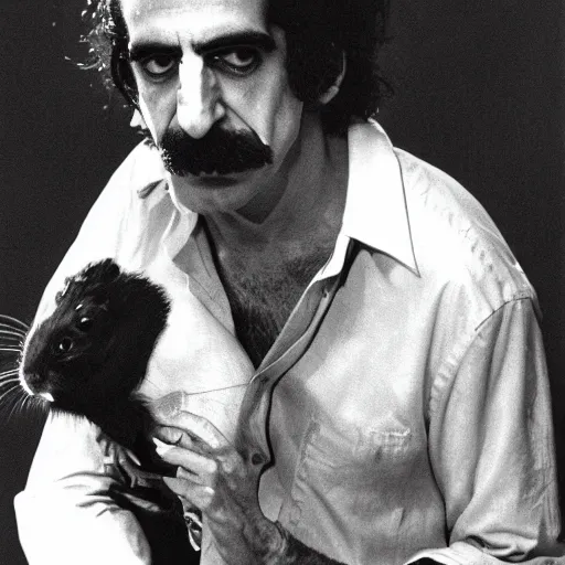 Prompt: frank zappa as an attractive rat