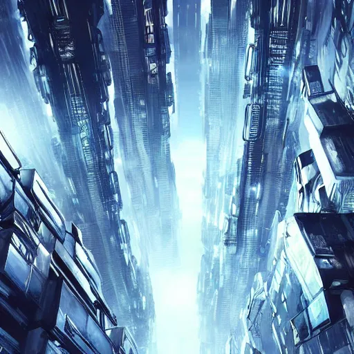 Image similar to ultra dense dystopian city, cyber punk, digital art, high quality, high resolution