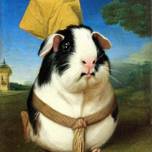 Image similar to a guinea pig, 1 7 0 0 s portrait, sailor uniform