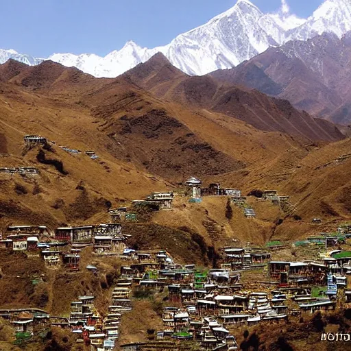 Prompt: omar shanti himalaya tibet, by mono,