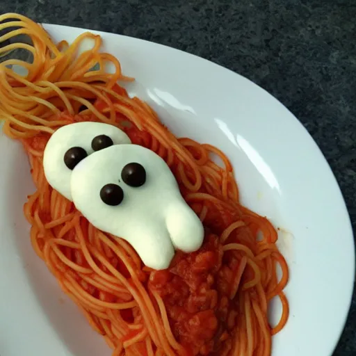 Prompt: spaghetti in the shape of a bird