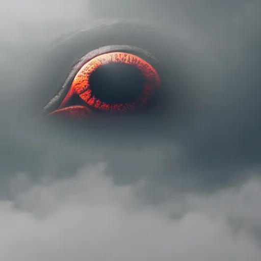 Prompt: a giant eyeball monster conquering a foggy city, photorealistic