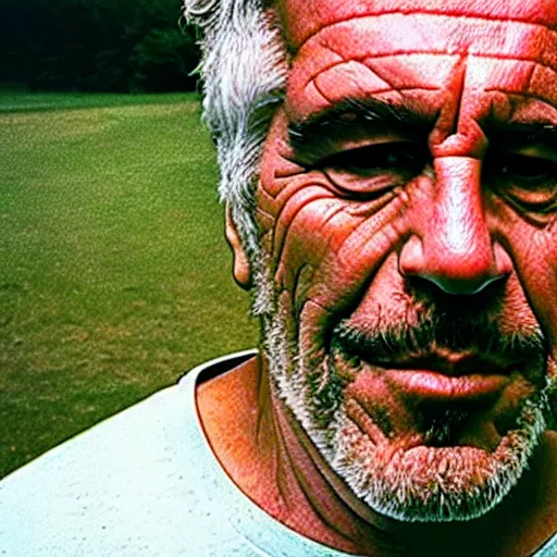 Prompt: jeffrey epstein in a meadow accidentally photographed, accidental photo portra 8 0 0 in the 9 0 s