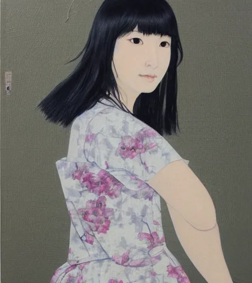 Prompt: yoneyama mai's paintings