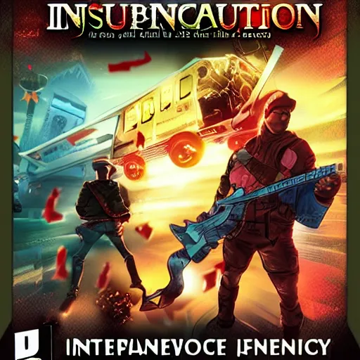 Image similar to super box art for Insurrection January 6th, the game