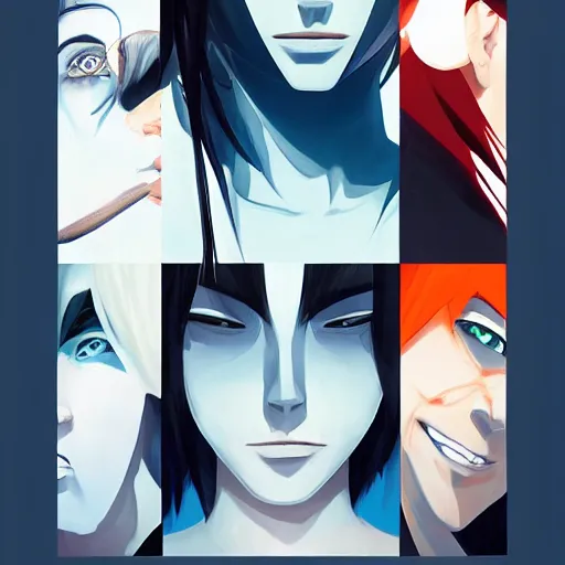 Image similar to face icon stylized minimalist bleach, loftis, cory behance hd by jesper ejsing, by rhads, makoto shinkai and lois van baarle, ilya kuvshinov, rossdraws global illumination