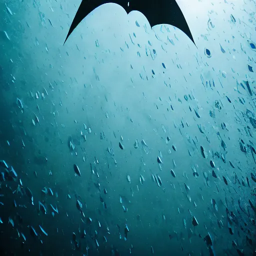 Prompt: batman, dark knight, underwater photography and light scattering, water refractions turned out impressive imho,