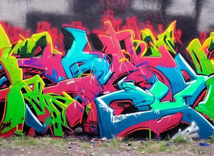 Image similar to throwup graffiti writing, wildstyle, cool, hiphop