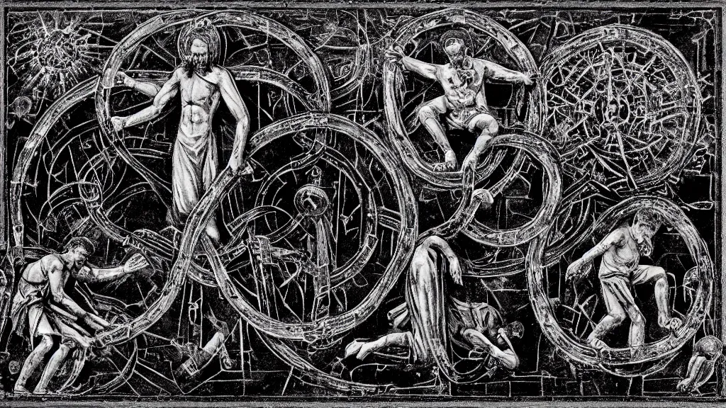 Image similar to as in prayer all the arms to twelve numerals built of coal firewalk pull me out of the shame father time forgive thy sins, showing mercy to abiding short sightedness i have been a fool to linger on this body, how could i ever escape shackled to the nature of my sardonic phrase, cinematic, highly detailed, by jon mess