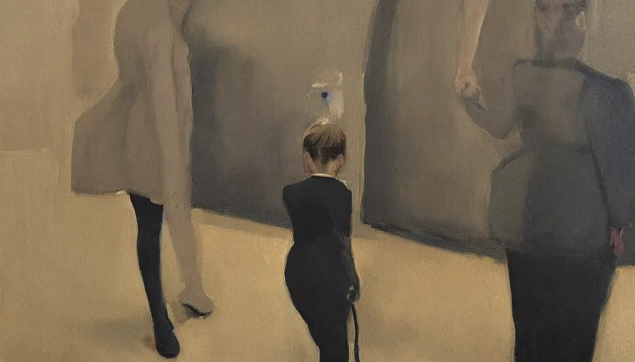 Image similar to painting by borremans, tron, detailed, stunning