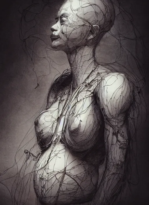 Image similar to portrait, A wooden puppet, strings attached to a floating anatomical heart, watercolor, dramatic lighting, cinematic, establishing shot, extremely high detail, foto realistic, cinematic lighting, pen and ink, intricate line drawings, by Yoshitaka Amano, Ruan Jia, Kentaro Miura, Artgerm, post processed, concept art, artstation, matte painting, style by eddie mendoza, raphael lacoste, alex ross