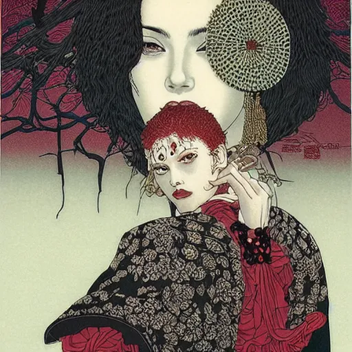 Prompt: intricate detailed portrait of scarlet johanson by takato yamamoto