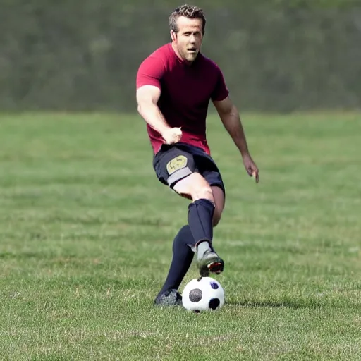 Image similar to Ryan Reynolds playing soccer