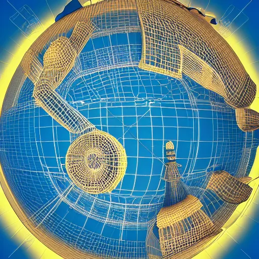 Image similar to llustration of the globe with famous tourist attractions on it in 3 d, 3 d render, smooth, illustration