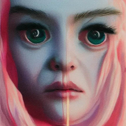 Image similar to Elle Fanning in cryosleep picture by Sachin Teng, asymmetrical, dark vibes, Realistic Painting , Organic painting, Matte Painting, geometric shapes, hard edges, graffiti, street art:2 by Sachin Teng:4