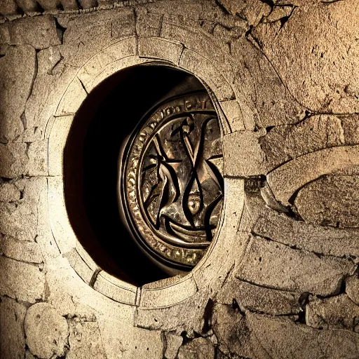 Prompt: medieval coin portal, 4 k, studio lighting, flickr