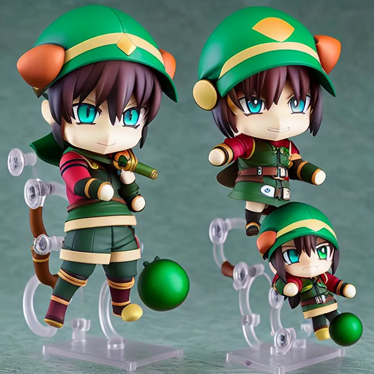 Image similar to teemo league of legends, an anime nendoroid of teemo, figurine, detailed product photo
