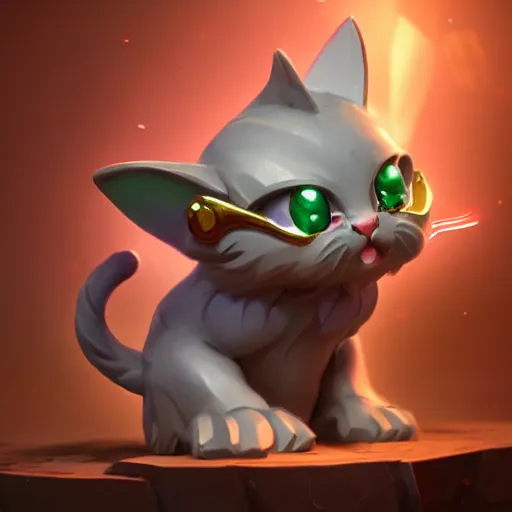 Image similar to super cute fantasy cat warrior 3D concept art by beeple by Raffaello Sanzi and Chao Teng Zhao, anthropomorphic glowing effect, ornate, dynamic, centered, sharp focus, beautiful detailed, face very realistic, Game Art, hyper detailed, no background, cartoon, cinematic, raytrace, Trend on artstation, C4D