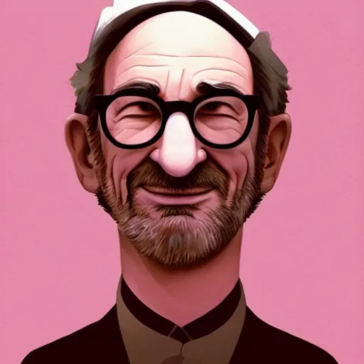 Image similar to face icon stylized minimalist steven spielberg, loftis, cory behance hd by jesper ejsing, by rhads, makoto shinkai and lois van baarle, ilya kuvshinov, rossdraws global illumination