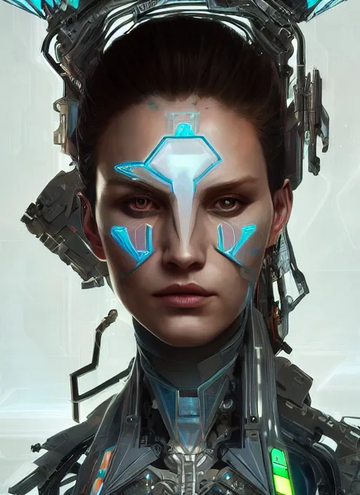 Prompt: symmetry!! portrait of cyberpunk alien in the style of horizon zero dawn, machine face, intricate, elegant, highly detailed, digital painting, artstation, concept art, smooth, sharp focus, illustration, art by artgerm and greg rutkowski and alphonse mucha, 8 k