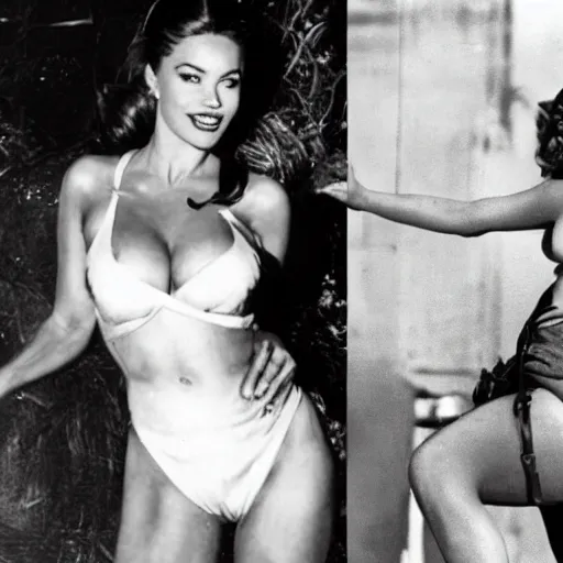 Prompt: sofia vergara in ww 2