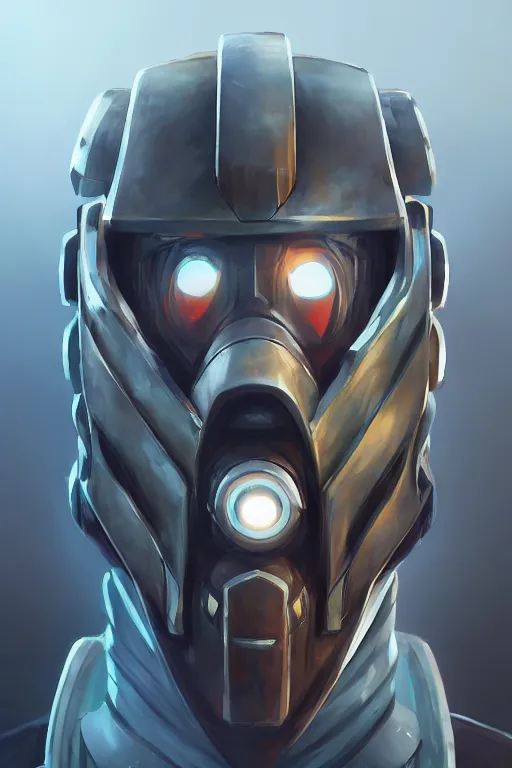 Image similar to epic mask helmet robot ninja portrait stylized as fornite style game design fanart by concept artist gervasio canda, behance hd by jesper ejsing, by rhads, makoto shinkai and lois van baarle, ilya kuvshinov, rossdraws global illumination radiating a glowing aura global illumination ray tracing hdr render in unreal engine 5