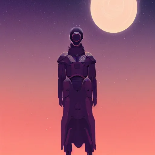 Prompt: an illustration of a cyborg human with a black robe, christopher balaskas, dan mumford