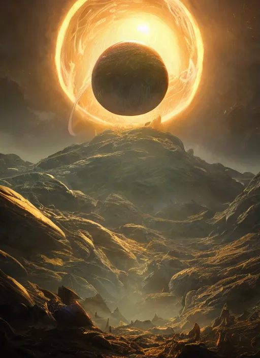 Image similar to planet with a face, ultra detailed fantasy, elden ring, realistic, dnd character portrait, full body, dnd, rpg, lotr game design fanart by concept art, behance hd, artstation, deviantart, global illumination radiating a glowing aura global illumination ray tracing hdr render in unreal engine 5