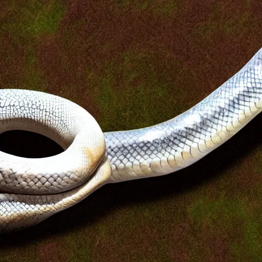 Prompt: hyperrealistic photo of a long snake, long shot