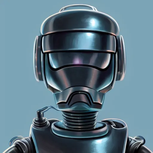Image similar to Futurama's Bender as robocop, highly detailed, digital painting, artstation, concept art, smooth, sharp focus, illustration, art